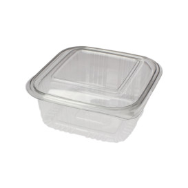 Embalagem Plastico Quadrado Tampa Bisagra PET 500ml (900 Uds)