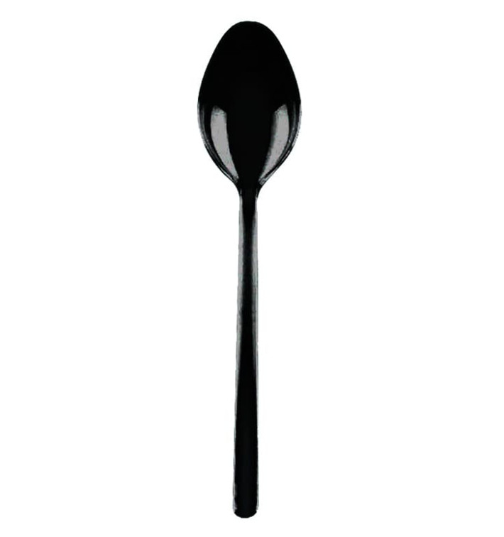 Colher Degustação Mini Spoon Preto 100 mm (1500 Uds)