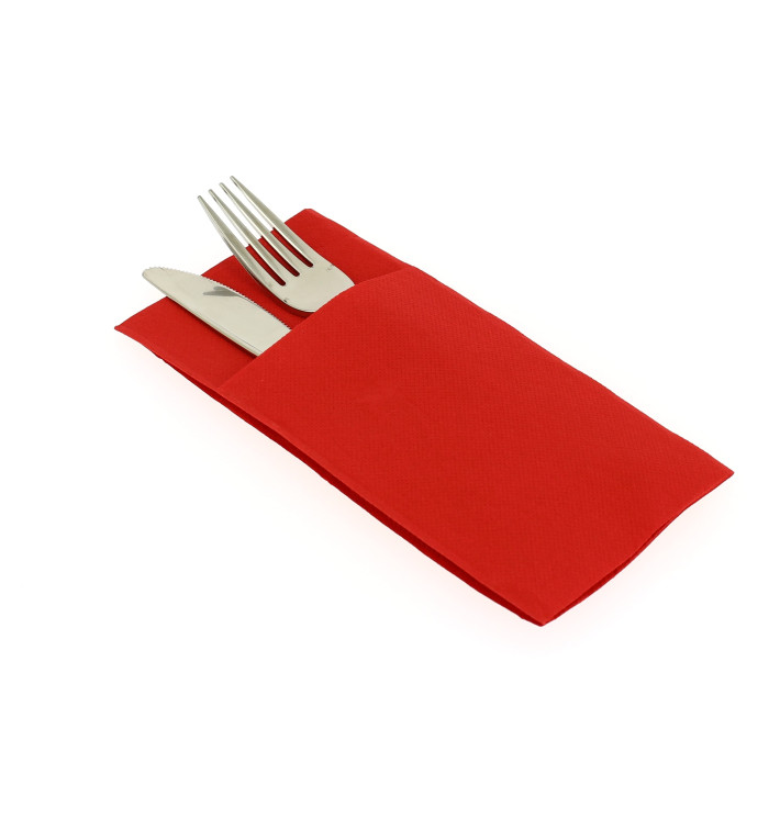 Guardanapos Kanguro Papel 40x40cm Vermelho (960 Uds) Guardanapos Kanguro Papel 40x40cm Vermelho (960 Uds)