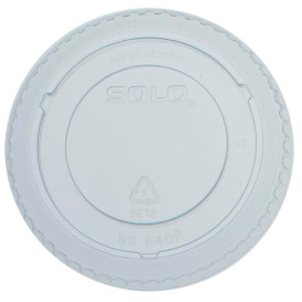Tampa Plana Fechada PET Cristal Ø8,3cm (100 Uds)