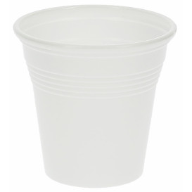Copo de Plástico PS Branco 80 ml (50 Uds)