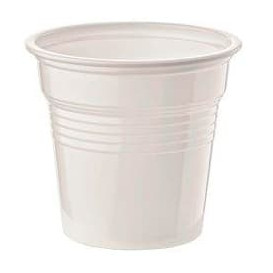 Copo de Plastico PS Branco 80ml Ø5,7cm (100 Unidades)