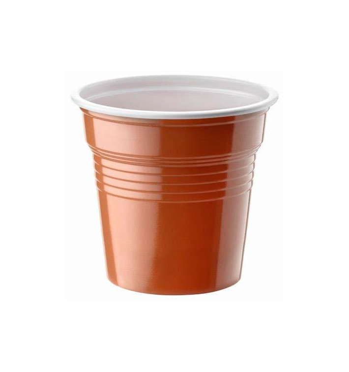 Copo de Plastico PS Bicolor Marrom 80ml Ø5,7cm (50 Unidades) Copo de Plastico PS Bicolor Marrom 80ml Ø5,7cm (50 Unidades)