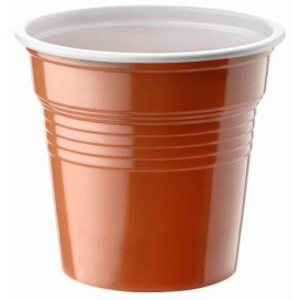 Copo de Plastico PS Bicolor Marrom 80ml Ø5,7cm (2400 Unidades)