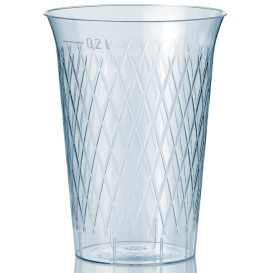 Copo Plastico Cristal Transparente PS 200ml (50 Uds)