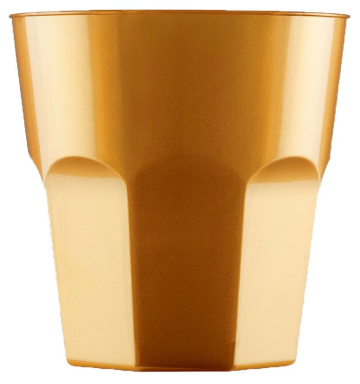 Copo Plastico Ouro PS Ø73mm 220ml (50 Uds) Copo Plastico Ouro PS Ø73mm 220ml (50 Uds)