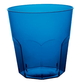 Copo Plastico Azul Transp. PS  Ø73mm 220ml (1000 Uds)