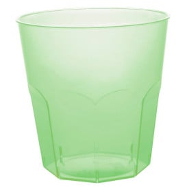 Copo Plastico Verde Limão Transp. PS Ø73mm 220ml (1000 Uds)