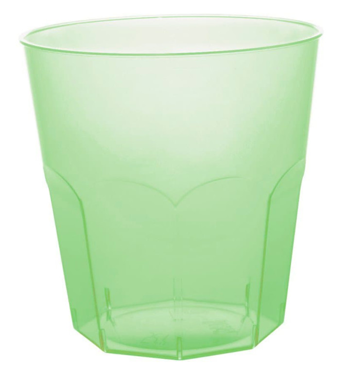 Copo Plastico Verde Limão Transp. PS Ø73mm 220ml (50 Uds) Copo Plastico Verde Limão Transp. PS Ø73mm 220ml (50 Uds)