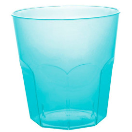 Copo Plastico Turquesa Transp. PS  Ø73mm 220ml (1000 Uds)