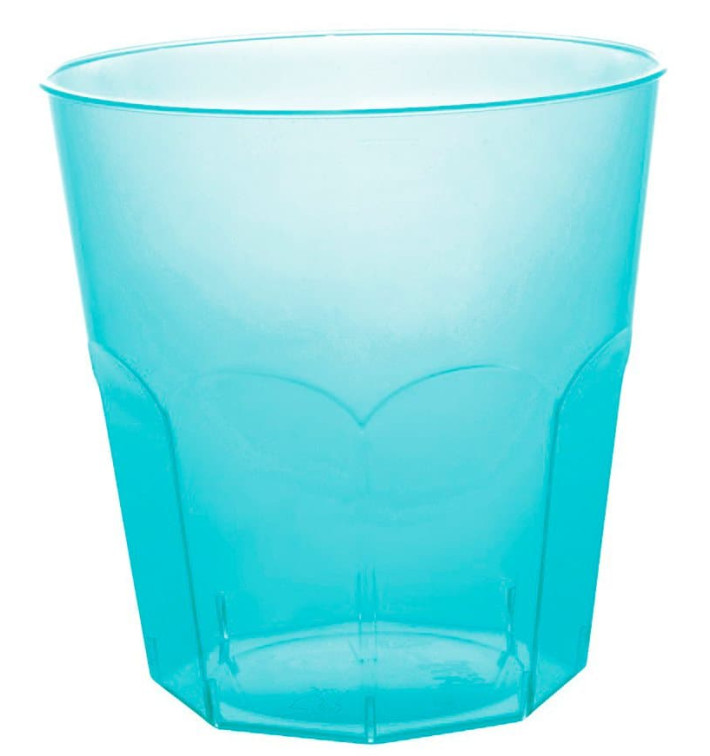 Copo Plastico Turquesa Transp. PS Ø73mm 220ml (1000 Uds) Copo Plastico Turquesa Transp. PS Ø73mm 220ml (1000 Uds)