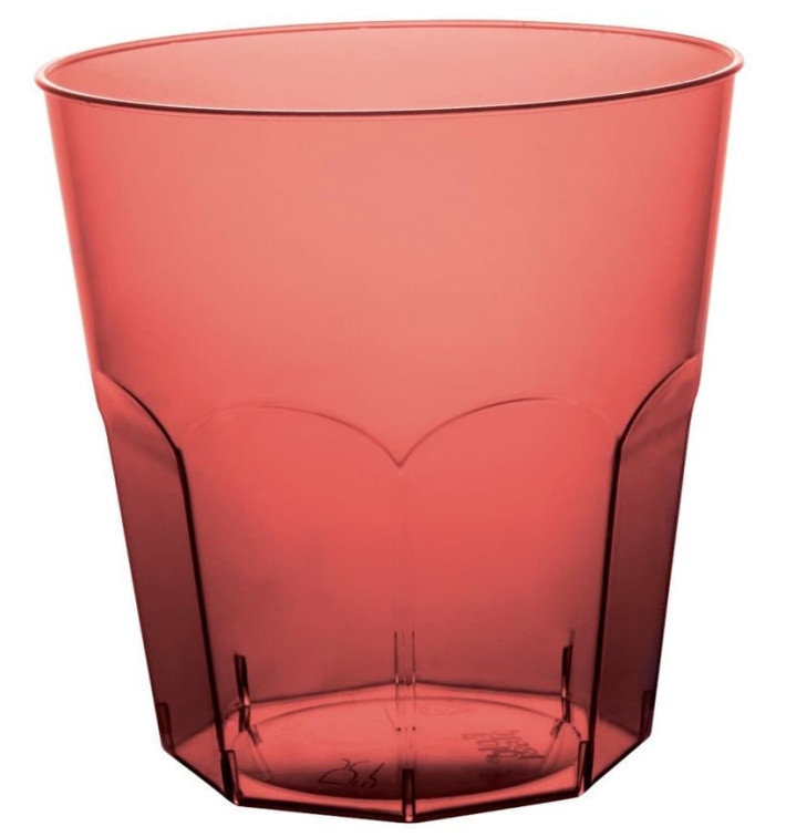 Copo Plastico Bordeaux Transp. PS Ø73mm 220ml (50 Uds) Copo Plastico Bordeaux Transp. PS Ø73mm 220ml (50 Uds)