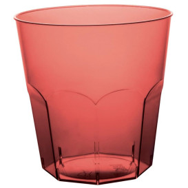 Copo Plastico Bordeaux Transp. PS  Ø73mm 220ml (1000 Uds)