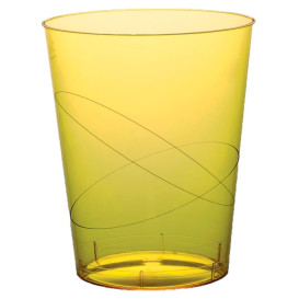 Copo Plastico Moon Cristal Amarelo Transp. PS 350ml (20 Uds)