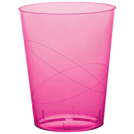 Copo Plastico Moon Cristal Fucsia Transp. PS 350ml (400 Uds)