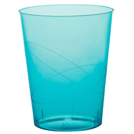 Copo Plastico Moon Cristal Turquesa Transp. PS 350ml (20 Uds)