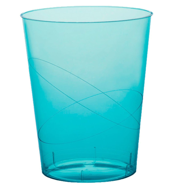 Copo Plastico Moon Cristal Turquesa Transp. PS 350ml (400 Uds)