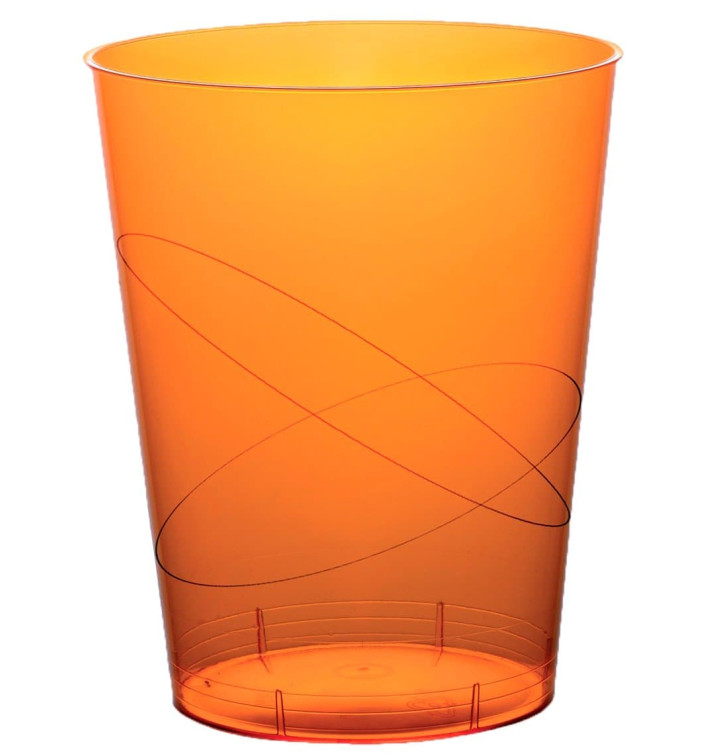 Copo Plastico Moon Cristal Laranja Transp. PS 350ml (400 Uds)