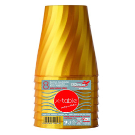 Copo de Plastico PP "X-Table" Ouro 320ml (128 Unidades)