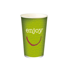 Copo Cartão Bebidas Frias 12 Oz/360ml "Enjoy" Ø8,0cm (100 Uds)