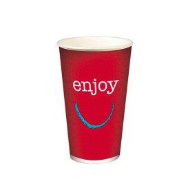 Copo Cartão Bebidas Frias 12 Oz/360ml "Enjoy" Ø8,0cm (100 Uds)