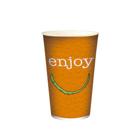 Copo Cartão Bebidas Frias 32 Oz/1000ml "Enjoy" Ø11,2cm (50 Uds)