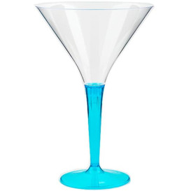 Copo Plastico Cocktail Pé Turquesa 100ml (48 Uds)