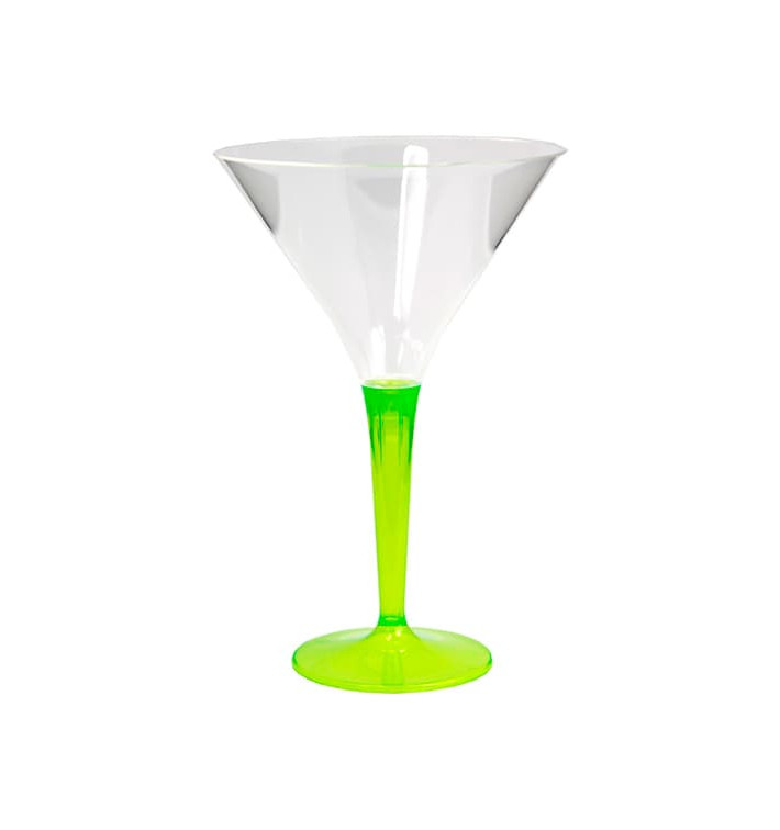 Copo Plastico Cocktail Pé Verde 100ml (6 Uds)