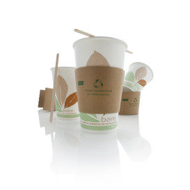 Copo de Cartão PLA Bare 12 Oz/360ml Ø8,9cm (50 Uds)