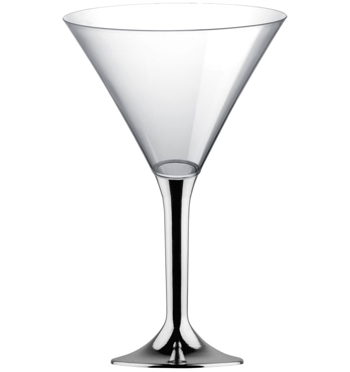 Copo PS Flute Cocktail Prata Cromo 185ml 2P (20 Uds) Copo PS Flute Cocktail Prata Cromo 185ml 2P (20 Uds)