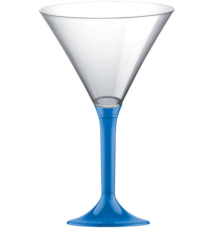 Copo PS Flute Cocktail Azul Transp. 185ml 2P (20 Uds)