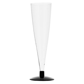 Copo Flute Champanhe Base Preta PS 150ml 2P (432 Uds)