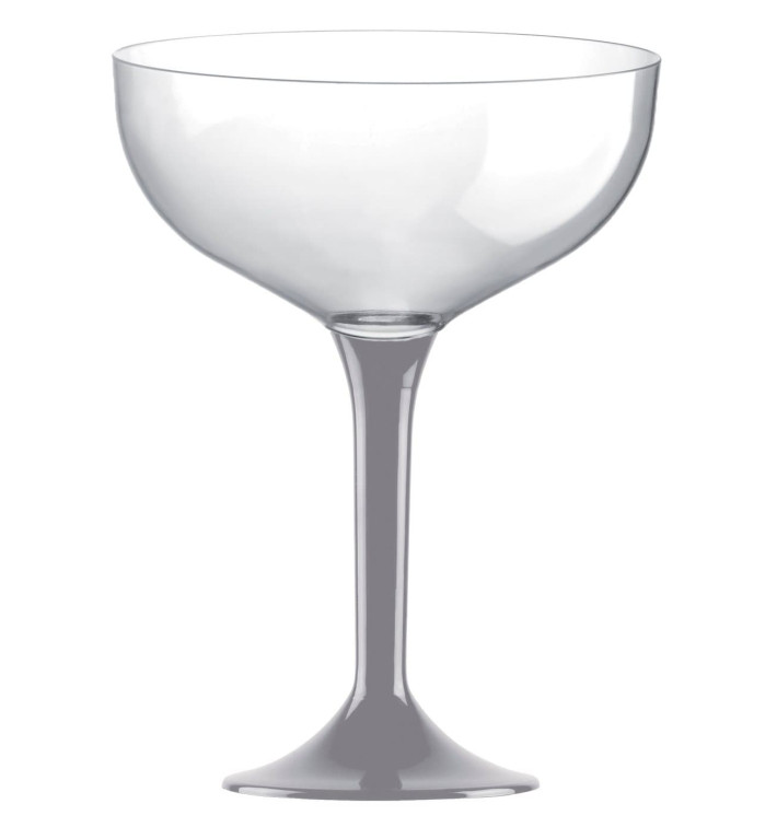 Copo PS Flute Champanhe Cinza 200ml 2P (20 Uds) Copo PS Flute Champanhe Cinza 200ml 2P (20 Uds)