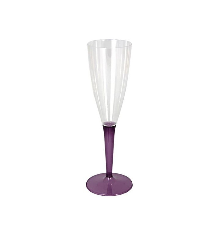 Copo PS Flute Champanhe Pé Berinjela 100ml (6 Uds) Copo PS Flute Champanhe Pé Berinjela 100ml (6 Uds)