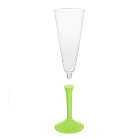 Copo PS Flute Champanhe Verde Limão 160ml 2P (20 Uds)