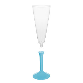 Copo PS Flute Champanhe Turquesa 160ml 2P (20 Uds)