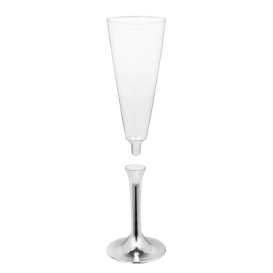 Copo PS Flute Champanhe Prata Cromo 160ml 2P (200 Uds)