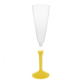 Copo PS Flute Champanhe Amarelo 160ml 2P (20 Uds)
