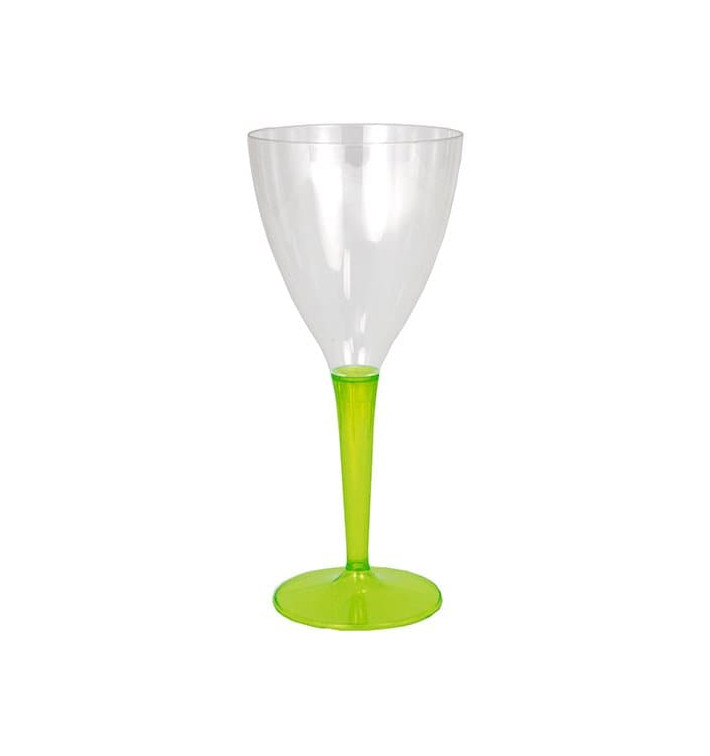 Copo Plastico Vinho Pé Verde 130 ml (6 Uds) Copo Plastico Vinho Pé Verde 130 ml (6 Uds)