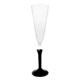 Copo PS Flute Champanhe Preto 160ml 2P (20 Uds)