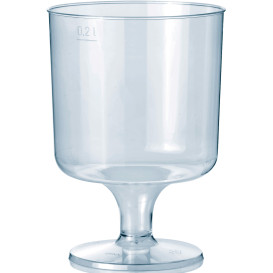 Copo Plastico Vinho com Pé PS 200ml 1P (10 Uds)