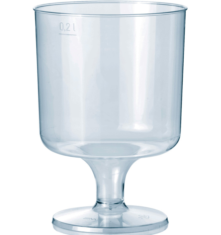Copo Plastico Vinho com Pé PS 200ml 1P (10 Uds) Copo Plastico Vinho com Pé PS 200ml 1P (10 Uds)