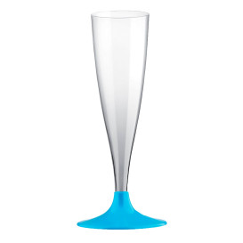 Copo PS Flute Champanhe Turquesa 140ml 2P (20 Uds)