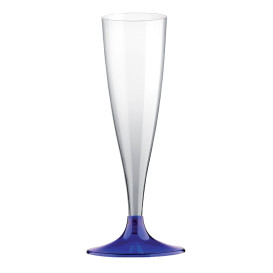 Copo PS Flute Champanhe Azul Transp. 140ml 2P (400 Uds)