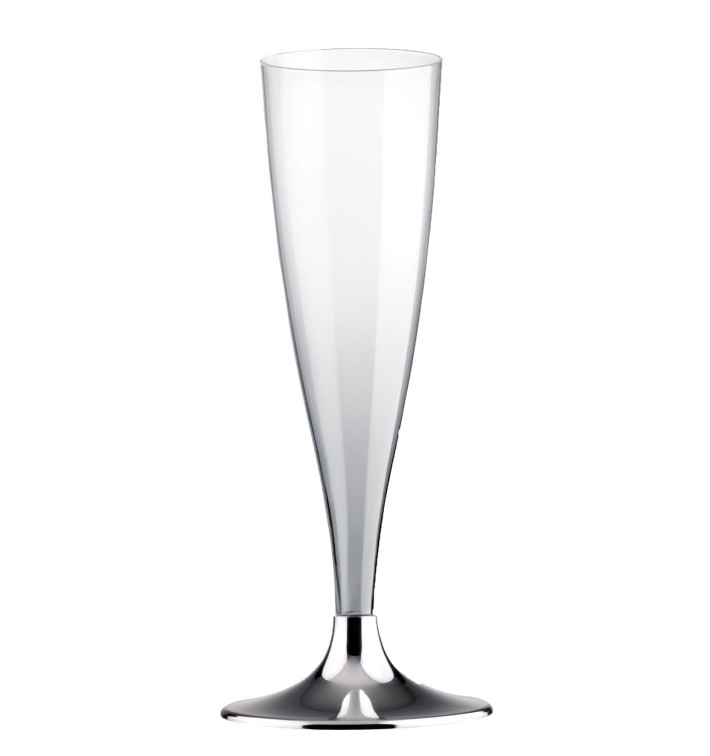 Copo PS Flute Champanhe Prata Cromo 140ml 2P (400 Uds) Copo PS Flute Champanhe Prata Cromo 140ml 2P (400 Uds)