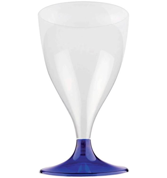 Copo PS Flute Vinho Azul Transp. 200ml 2P (400 Uds) Copo PS Flute Vinho Azul Transp. 200ml 2P (400 Uds)