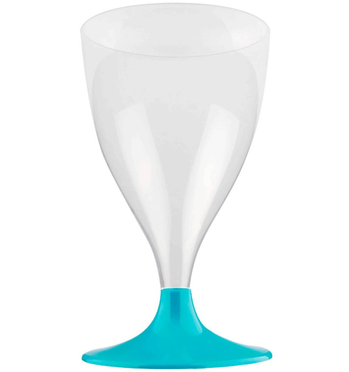 Copo PS Flute Vinho Turquesa 200ml 2P (400 Uds) Copo PS Flute Vinho Turquesa 200ml 2P (400 Uds)