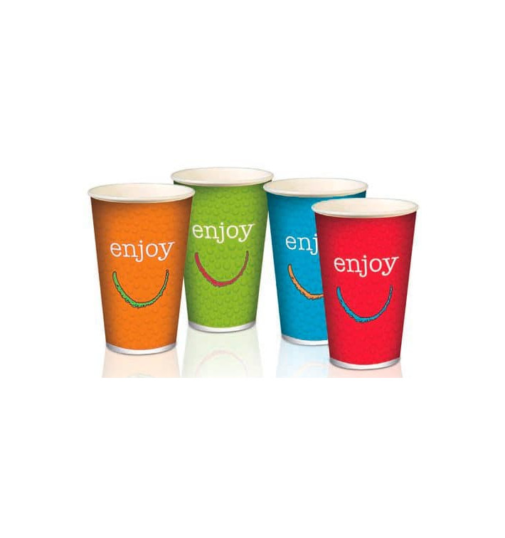 Copo Cartão Bebidas Frias 16 Oz/500ml "Enjoy" Ø9,0cm (50 Uds) Copo Cartão Bebidas Frias 16 Oz/500ml "Enjoy" Ø9,0cm (50 Uds)