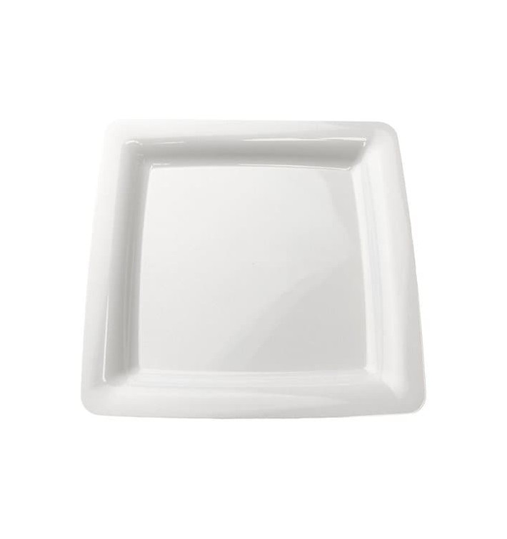 Prato Rigido Quadrado Branco 18x18cm (200 Uds) Prato Rigido Quadrado Branco 18x18cm (200 Uds)