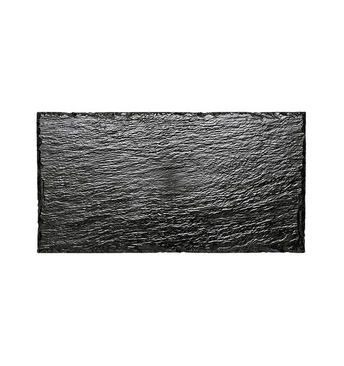 Bandeja de Plastico em Ardósia 300x158 mm (100 Unidades) Bandeja de Plastico em Ardósia 300x158 mm (100 Unidades)